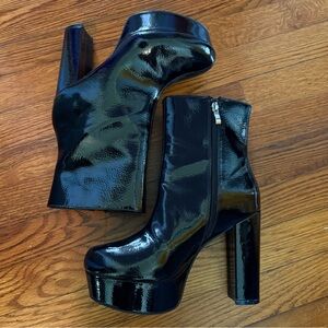 High heel platform booties
